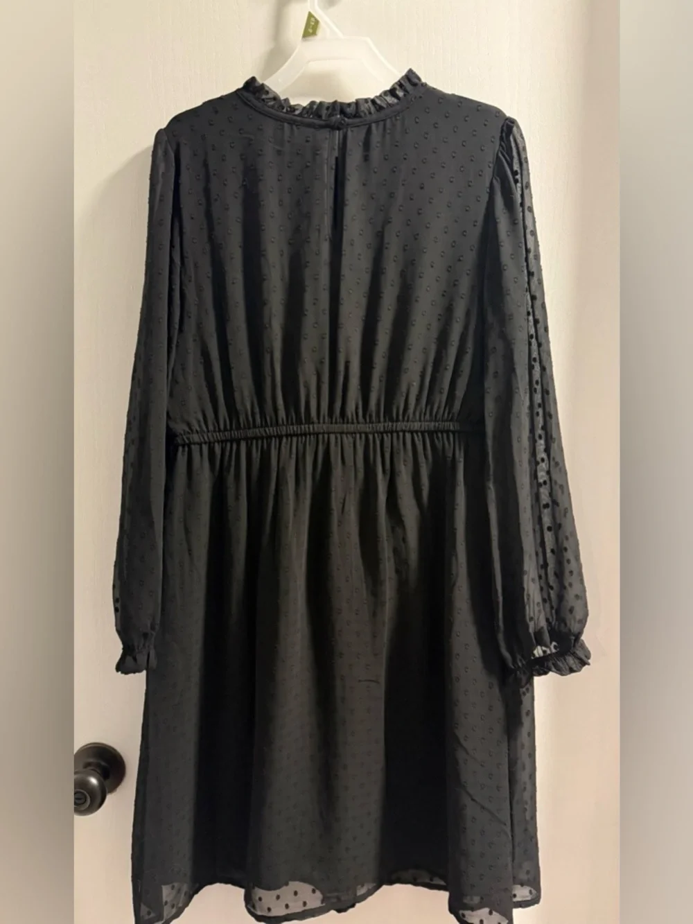 NWT Wonder Nation Black Sheer Sleeves - Swiss Dot Formal Girls Dress